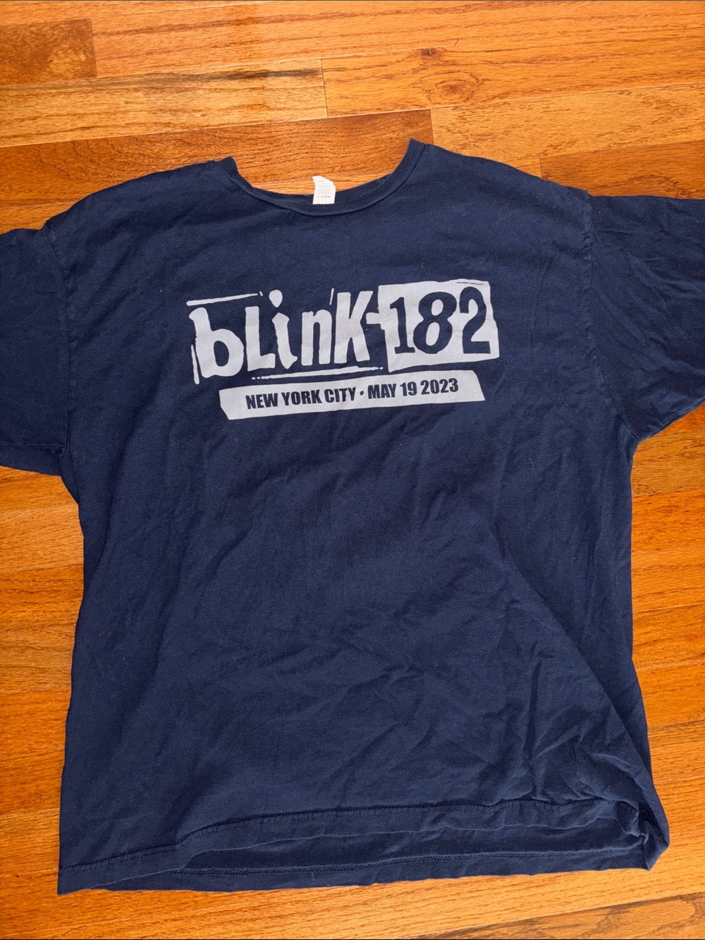 Tultex Blink 182 Navy Blue New York City May 2023 Short Sleeve T Shirt Men’s XL